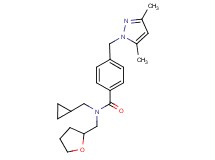 N-(cyclopropylmethyl)-4-[(3,5-dimethyl-1H-pyrazol-1-yl)methyl]-N-(tetrahydro-2-furanylmethyl)benzamide