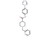 1-(2-pyridinylmethyl)-N-[4-(1H-tetrazol-1-yl)phenyl]-4-piperidinecarboxamide