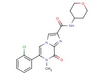 6-(2-chlorophenyl)-7-methyl-8-oxo-N-(tetrahydro-2H-pyran-4-yl)-7,8-dihydroimidazo[1,2-a]pyrazine-2-carboxamide