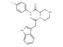 N-(4-fluorophenyl)-1-(1H-indol-3-ylacetyl)-2-piperazinecarboxamide