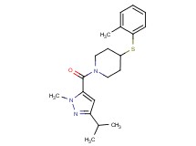 1-[(3-isopropyl-1-methyl-1H-pyrazol-5-yl)carbonyl]-4-[(2-methylphenyl)thio]piperidine