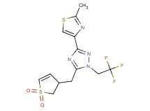 5-[(1,1-dioxido-2,3-dihydro-3-thienyl)methyl]-3-(2-methyl-1,3-thiazol-4-yl)-1-(2,2,2-trifluoroethyl)-1H-1,2,4-triazole