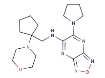 N-{[1-(4-morpholinyl)cyclopentyl]methyl}-6-(1-pyrrolidinyl)[1,2,5]oxadiazolo[3,4-b]pyrazin-5-amine