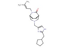 (1S*,5R*)-3-{[2-(cyclopentylmethyl)-1H-imidazol-4-yl]methyl}-6-(3-methyl-2-buten-1-yl)-3,6-diazabicyclo[3.2.2]nonan-7-one