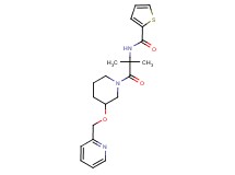 N-{1,1-dimethyl-2-oxo-2-[3-(pyridin-2-ylmethoxy)piperidin-1-yl]ethyl}thiophene-2-carboxamide