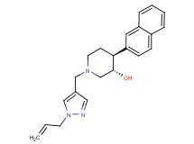 (3S*,4S*)-1-[(1-allyl-1H-pyrazol-4-yl)methyl]-4-(2-naphthyl)piperidin-3-ol