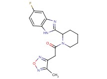 5-fluoro-2-{1-[(4-methyl-1,2,5-oxadiazol-3-yl)acetyl]piperidin-2-yl}-1H-benzimidazole