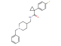 N-[(1-benzyl-4-piperidinyl)methyl]-1-(4-fluorophenyl)cyclopropanecarboxamide