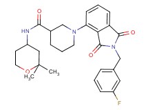 N-(2,2-dimethyltetrahydro-2H-pyran-4-yl)-1-[2-(3-fluorobenzyl)-1,3-dioxo-2,3-dihydro-1H-isoindol-4-yl]-3-piperidinecarboxamide