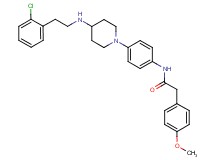 N-[4-(4-{[2-(2-chlorophenyl)ethyl]amino}-1-piperidinyl)phenyl]-2-(4-methoxyphenyl)acetamide