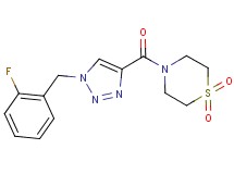 4-{[1-(2-fluorobenzyl)-1H-1,2,3-triazol-4-yl]carbonyl}thiomorpholine 1,1-dioxide