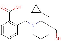 2-{[3-(cyclopropylmethyl)-3-(hydroxymethyl)-1-piperidinyl]methyl}benzoic acid
