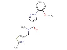 1-(2-methoxyphenyl)-N-methyl-N-[(2-methyl-1,3-thiazol-4-yl)methyl]-1H-pyrazole-4-carboxamide