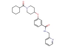 3-{[1-(cyclohexylcarbonyl)-4-piperidinyl]oxy}-N-(2-pyridinylmethyl)benzamide