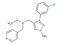 N-{[3-(3-chlorophenyl)-1-methyl-1H-pyrazol-4-yl]methyl}-N-(4-pyridinylmethyl)ethanamine