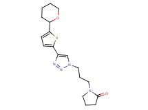 1-(3-{4-[5-(tetrahydro-2H-pyran-2-yl)-2-thienyl]-1H-1,2,3-triazol-1-yl}propyl)pyrrolidin-2-one