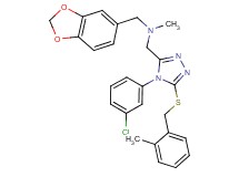 (1,3-benzodioxol-5-ylmethyl)({4-(3-chlorophenyl)-5-[(2-methylbenzyl)thio]-4H-1,2,4-triazol-3-yl}methyl)methylamine