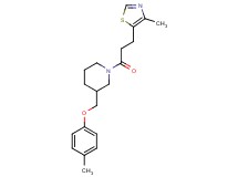 3-[(4-methylphenoxy)methyl]-1-[3-(4-methyl-1,3-thiazol-5-yl)propanoyl]piperidine