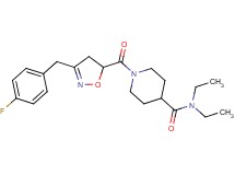 N,N-diethyl-1-{[3-(4-fluorobenzyl)-4,5-dihydro-5-isoxazolyl]carbonyl}-4-piperidinecarboxamide