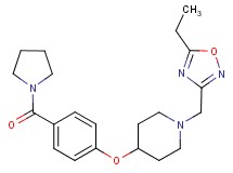 1-[(5-ethyl-1,2,4-oxadiazol-3-yl)methyl]-4-[4-(pyrrolidin-1-ylcarbonyl)phenoxy]piperidine