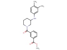 methyl 3-({3-[(3,4-dimethylphenyl)amino]-1-piperidinyl}carbonyl)benzoate