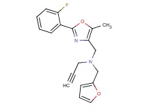 N-{[2-(2-fluorophenyl)-5-methyl-1,3-oxazol-4-yl]methyl}-N-(2-furylmethyl)-2-propyn-1-amine