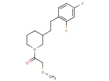 3-[2-(2,4-difluorophenyl)ethyl]-1-[(methylthio)acetyl]piperidine