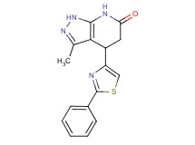 3-methyl-4-(2-phenyl-1,3-thiazol-4-yl)-1,4,5,7-tetrahydro-6H-pyrazolo[3,4-b]pyridin-6-one