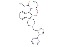 N-((2R*,3R*)-2-(2-methoxyethoxy)-1'-{[1-(2-pyrimidinyl)-1H-pyrrol-2-yl]methyl}-2,3-dihydrospiro[indene-1,4'-piperidin]-3-yl)propanamide