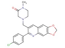 4-{[6-(4-chlorophenyl)[1,3]dioxolo[4,5-g]quinolin-7-yl]methyl}-1-methyl-2-piperazinone