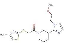 3-[1-(2-methoxyethyl)-1H-imidazol-2-yl]-1-{[(4-methyl-1,3-thiazol-2-yl)thio]acetyl}piperidine
