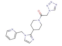 2-({2-[1-(1H-tetrazol-1-ylacetyl)piperidin-4-yl]-1H-imidazol-1-yl}methyl)pyridine