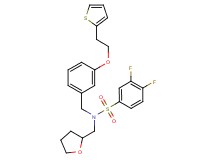 3,4-difluoro-N-(tetrahydro-2-furanylmethyl)-N-{3-[2-(2-thienyl)ethoxy]benzyl}benzenesulfonamide