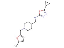 5-cyclopropyl-N-({1-[(5-methyl-2-furyl)methyl]piperidin-4-yl}methyl)-1,3,4-oxadiazol-2-amine