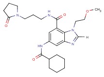 5-[(cyclohexylcarbonyl)amino]-1-(2-methoxyethyl)-N-[3-(2-oxo-1-pyrrolidinyl)propyl]-1H-benzimidazole-7-carboxamide