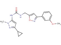 N-(3-cyclopropyl-1-methyl-1H-pyrazol-5-yl)-N'-{[3-(3-methoxyphenyl)isoxazol-5-yl]methyl}urea