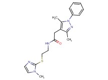 2-(3,5-dimethyl-1-phenyl-1H-pyrazol-4-yl)-N-{2-[(1-methyl-1H-imidazol-2-yl)thio]ethyl}acetamide