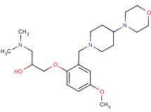 1-(dimethylamino)-3-(4-methoxy-2-{[4-(4-morpholinyl)-1-piperidinyl]methyl}phenoxy)-2-propanol