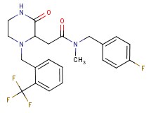 N-(4-fluorobenzyl)-N-methyl-2-{3-oxo-1-[2-(trifluoromethyl)benzyl]-2-piperazinyl}acetamide