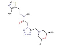 2-(5-{[(2R*,6S*)-2,6-dimethyl-4-morpholinyl]methyl}-1H-tetrazol-1-yl)-N-methyl-N-[2-(4-methyl-1,3-thiazol-5-yl)ethyl]acetamide