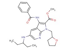 methyl 3-(benzoylamino)-5-[(1-ethylpropyl)amino]-1-(tetrahydro-2-furanylmethyl)-1H-pyrrolo[2,3-b]pyridine-2-carboxylate