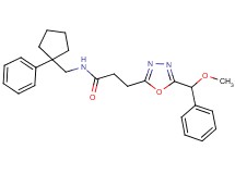 3-{5-[methoxy(phenyl)methyl]-1,3,4-oxadiazol-2-yl}-N-[(1-phenylcyclopentyl)methyl]propanamide