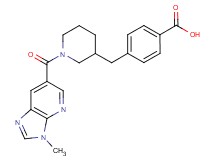 4-({1-[(3-methyl-3H-imidazo[4,5-b]pyridin-6-yl)carbonyl]-3-piperidinyl}methyl)benzoic acid