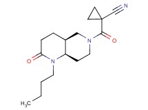 1-{[(4aS*,8aR*)-1-butyl-2-oxooctahydro-1,6-naphthyridin-6(2H)-yl]carbonyl}cyclopropanecarbonitrile