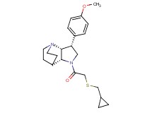 (3R*,3aR*,7aR*)-1-{[(cyclopropylmethyl)thio]acetyl}-3-(4-methoxyphenyl)octahydro-4,7-ethanopyrrolo[3,2-b]pyridine