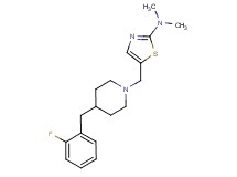 5-{[4-(2-fluorobenzyl)-1-piperidinyl]methyl}-N,N-dimethyl-1,3-thiazol-2-amine bis(trifluoroacetate)