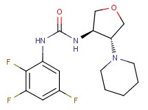 N-[(3R*,4R*)-4-piperidin-1-yltetrahydrofuran-3-yl]-N'-(2,3,5-trifluorophenyl)urea