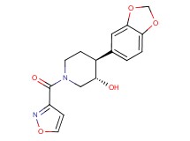 (3S*,4S*)-4-(1,3-benzodioxol-5-yl)-1-(isoxazol-3-ylcarbonyl)piperidin-3-ol