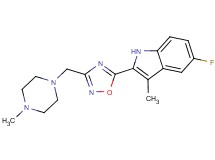 5-fluoro-3-methyl-2-{3-[(4-methylpiperazin-1-yl)methyl]-1,2,4-oxadiazol-5-yl}-1H-indole