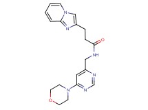 3-imidazo[1,2-a]pyridin-2-yl-N-{[6-(4-morpholinyl)-4-pyrimidinyl]methyl}propanamide